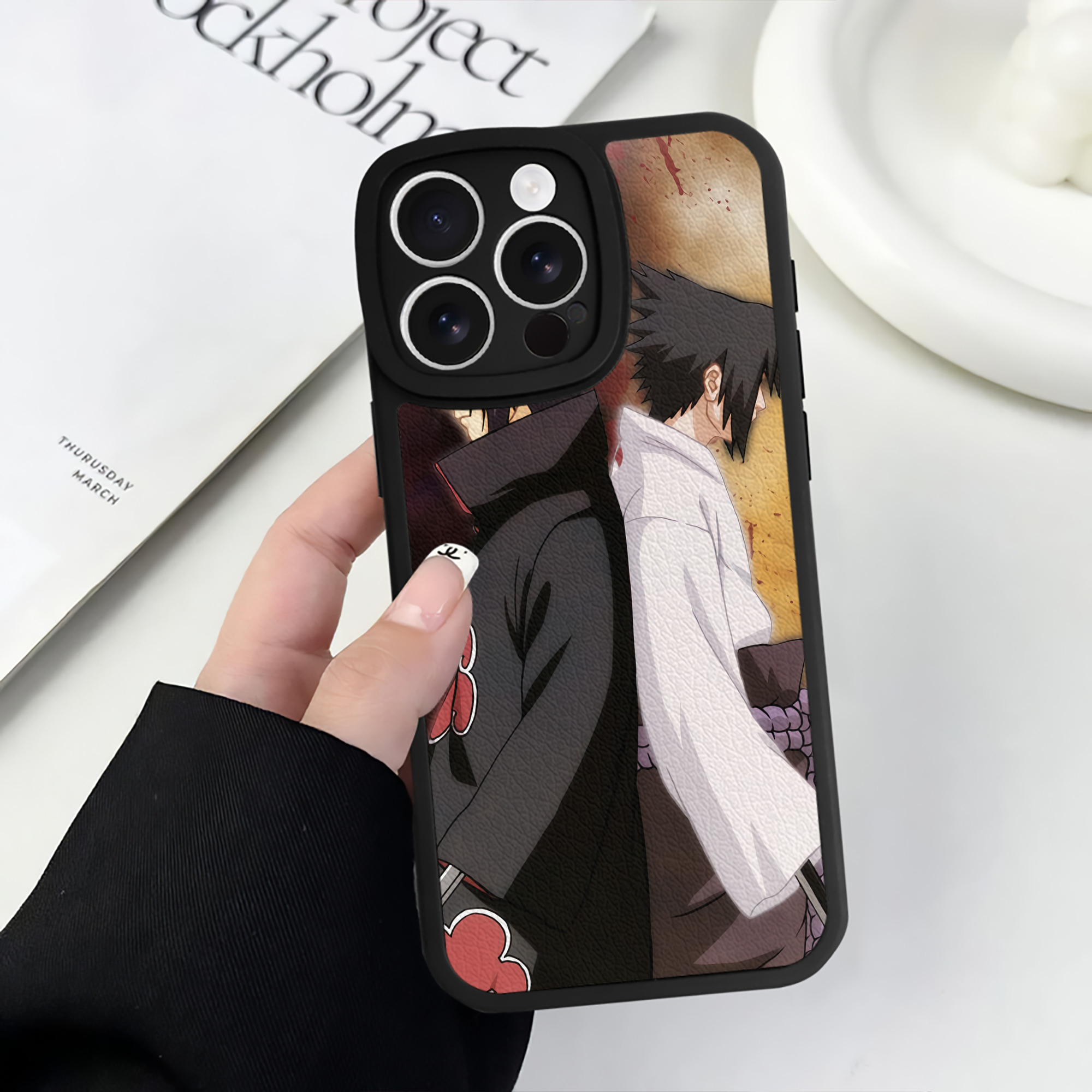 （画像用） NARUTO -ナルト- NARUTO -ナルト- 疾風伝 【iPhone 16シリーズ対応】シリコンスマホケース（レザー調） 材質：シリコン